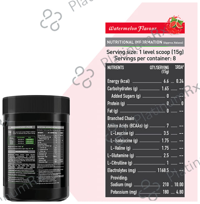 MuscleBlaze BCAA Pro Two Flavour Pack - With Glutamine & Electrolytes - Flavour Watermelon & Green Apple