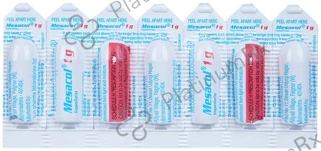 Mesacol 1gm Suppository 7s