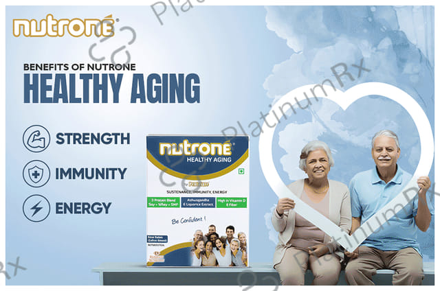 Nutrone Healthy Aging 3 Protein Blend Powder Kesar Badam with Shaker Free
