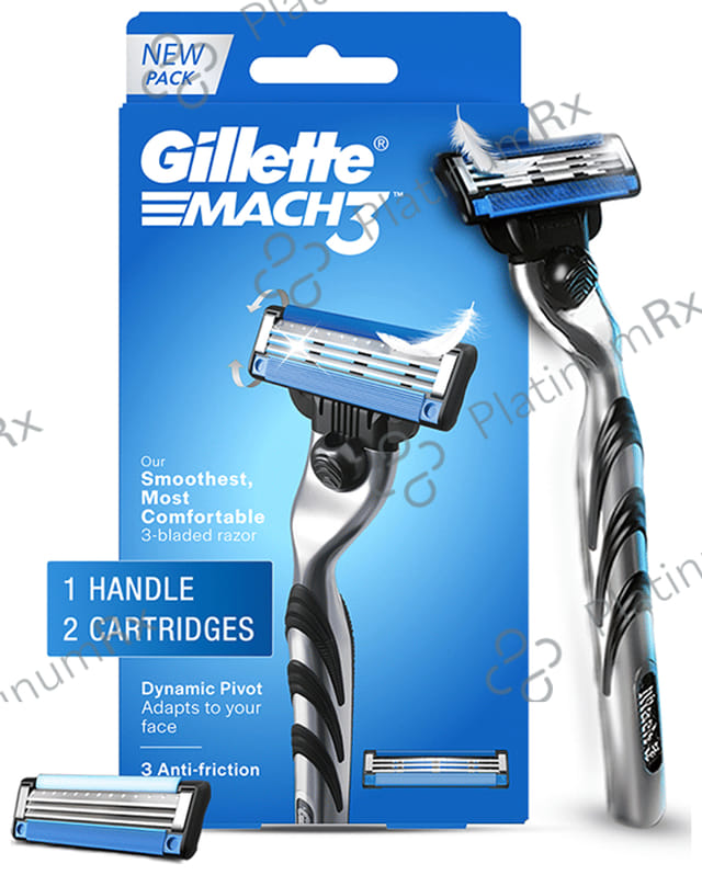Gillette Mach 3 Razor (Handle + 2 Cartridge) 1s