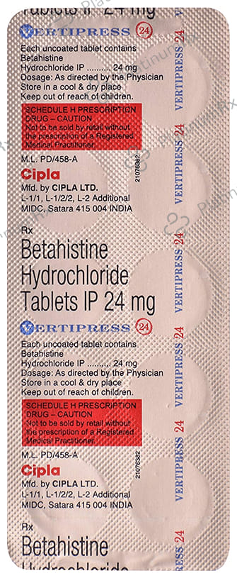 Vertipress 24 Tablet