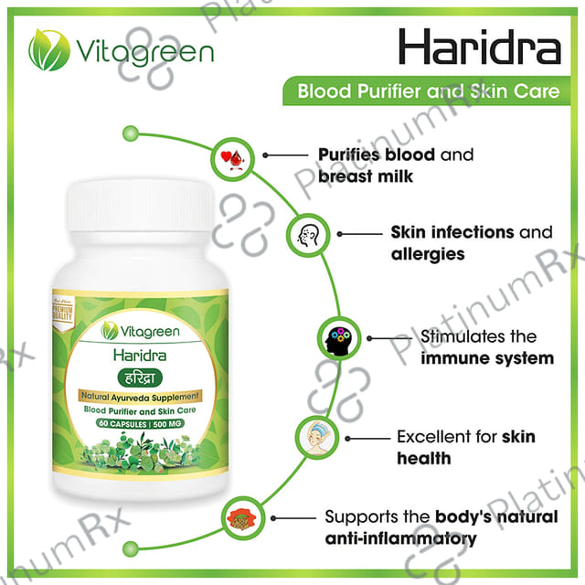 Vitagreen Haridra 500mg Capsule