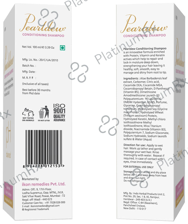 Pearldew Conditioning Shampoo (100ml Each) 3 Tubes