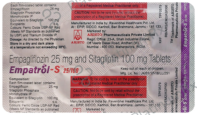 Empatrol S 25/100mg Tablet 10s
