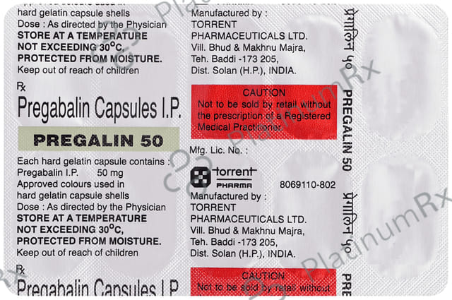 Pregalin 50mg Capsule 10s