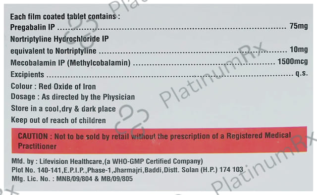 Fregam Mnt 75/10mg/1500mcg Tablet 10s