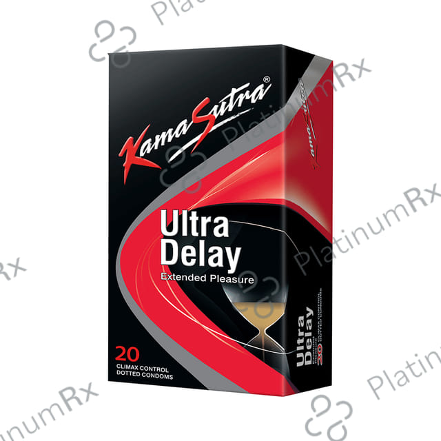 KamaSutra Ultra Delay Extended Pleasure Climax Control Dotted Condom 20s