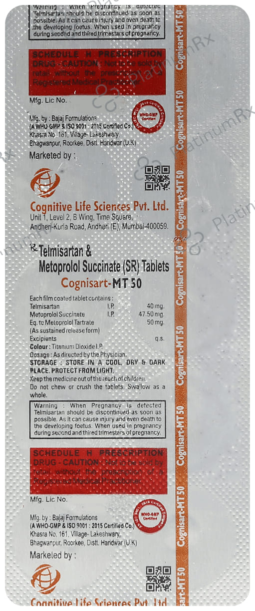 Cognisart MT 40/50mg Tablet 10s