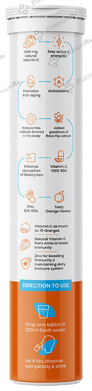 Superfit Superfit Vitamin C Immunity Effervescent Tablet Orange
