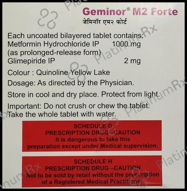 Geminor Forte M 2/1000mg Tablet PR 15s