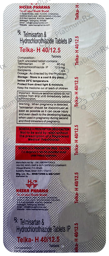 Telkatin H 40mg/12.5mg Tablet