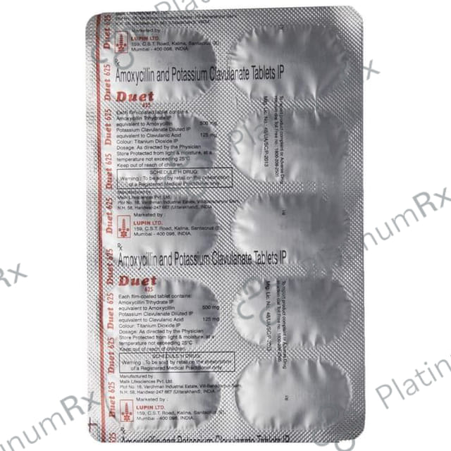 Duet 625mg Tablet 10s