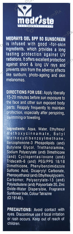 Medrays SPF 50 Sunscreen Gel 75gm