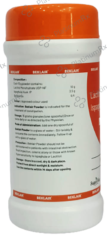 Beklair Powder Orange Flavour Sugar Free 90gm