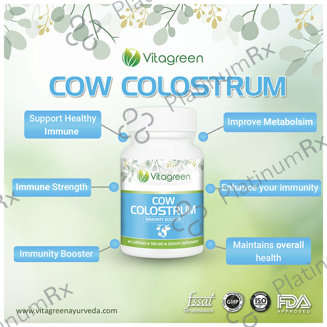 Vitagreen Cow Colostrum 500mg Capsule