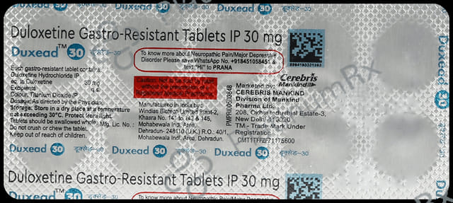 Duxead 30mg Tablet 10s