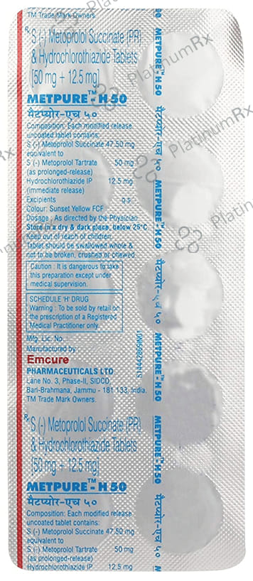 Metpure H 12.5/50mg Tablet 10s