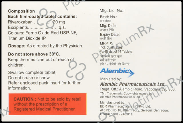 Cameriv 20mg Tablet 14 Tablet