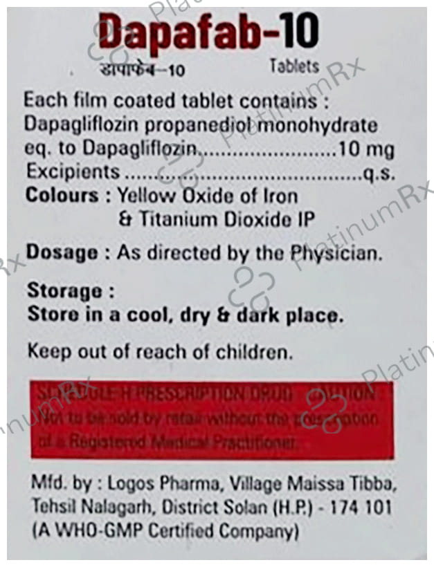 Dapafab 10mg Tablet 14s
