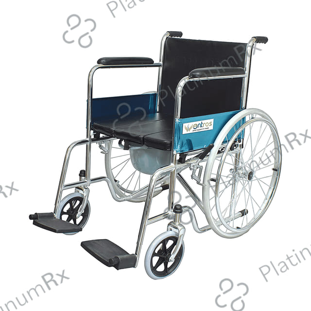 Entros KL609U Lightweight Wheelchair with Commode Seat Cushion & Pot
