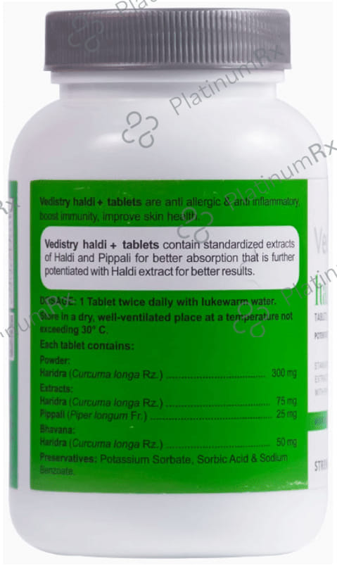 Vedistry Haldi+ Tablet For Skin Allergy And Skin Health