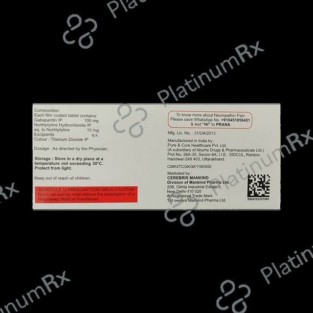 Trugaba NT 100/10mg Tablet 10s