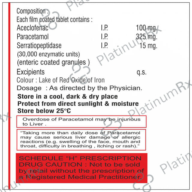 Axaflam SP 100mg/325mg/15mg Tablet