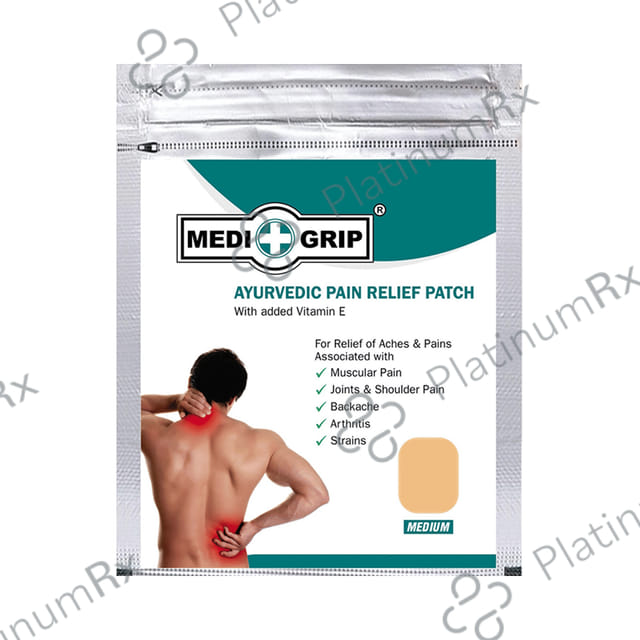Medigrip Ayurvedic Pain Relief Patch Medium Brown 40 patches
