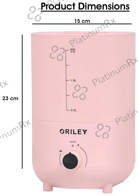 Oriley 2111B Ultrasonic Cool Mist Humidifier Manual Solid Pink