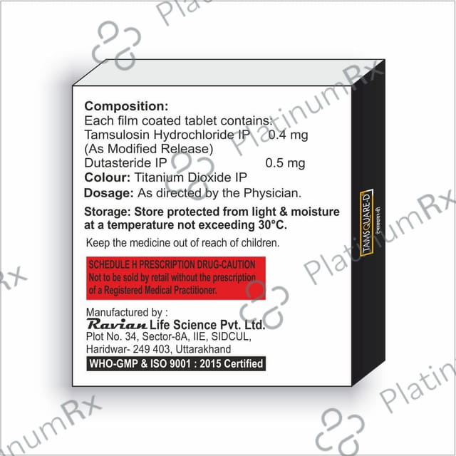 Tamsquare D 0.5/0.4mg Tablet 10s
