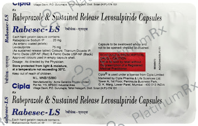 Rabesec LS 75/20mg Capsule SR 10s