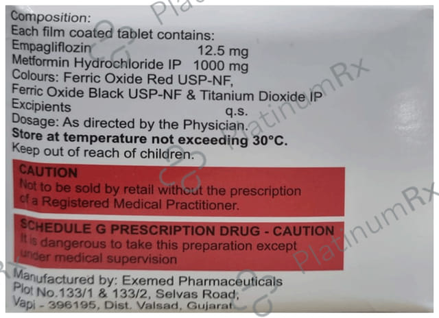 Empri M 12.5/1000mg Tablet 10s