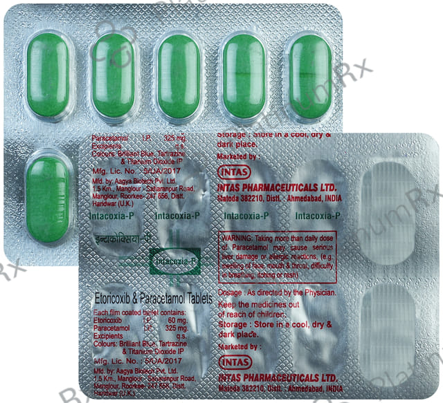 Intacoxia P 60/325mg Tablet 10s