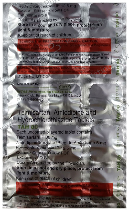 Tah 80mg Tablet 15s
