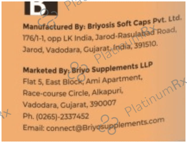 Briyo Vitamin D3 1000IU Softgel 90s