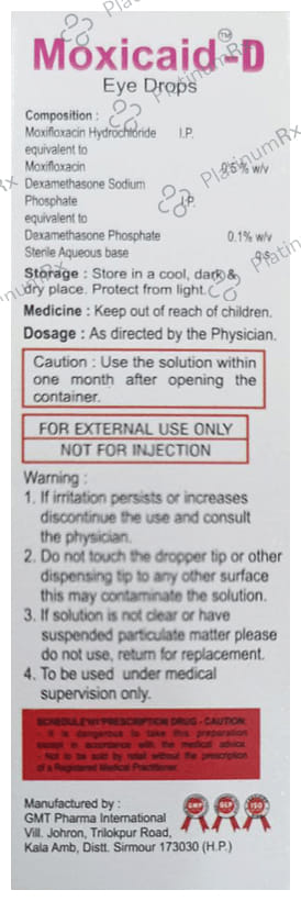 Moxicaid-D Eye Drop