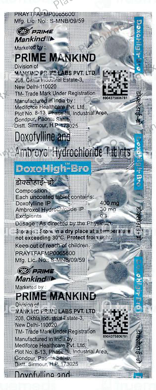 Doxohigh Bro 400/30mg Tablet 10s