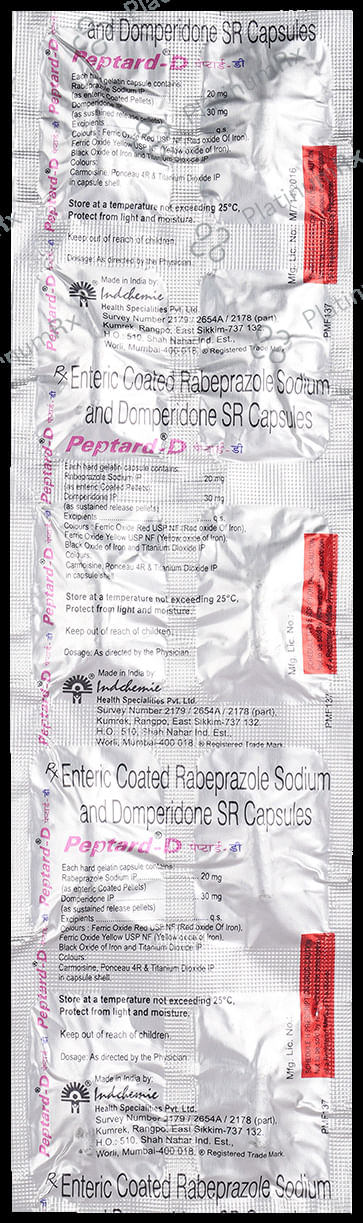 Peptard D 30/20mg Capsule SR 10s