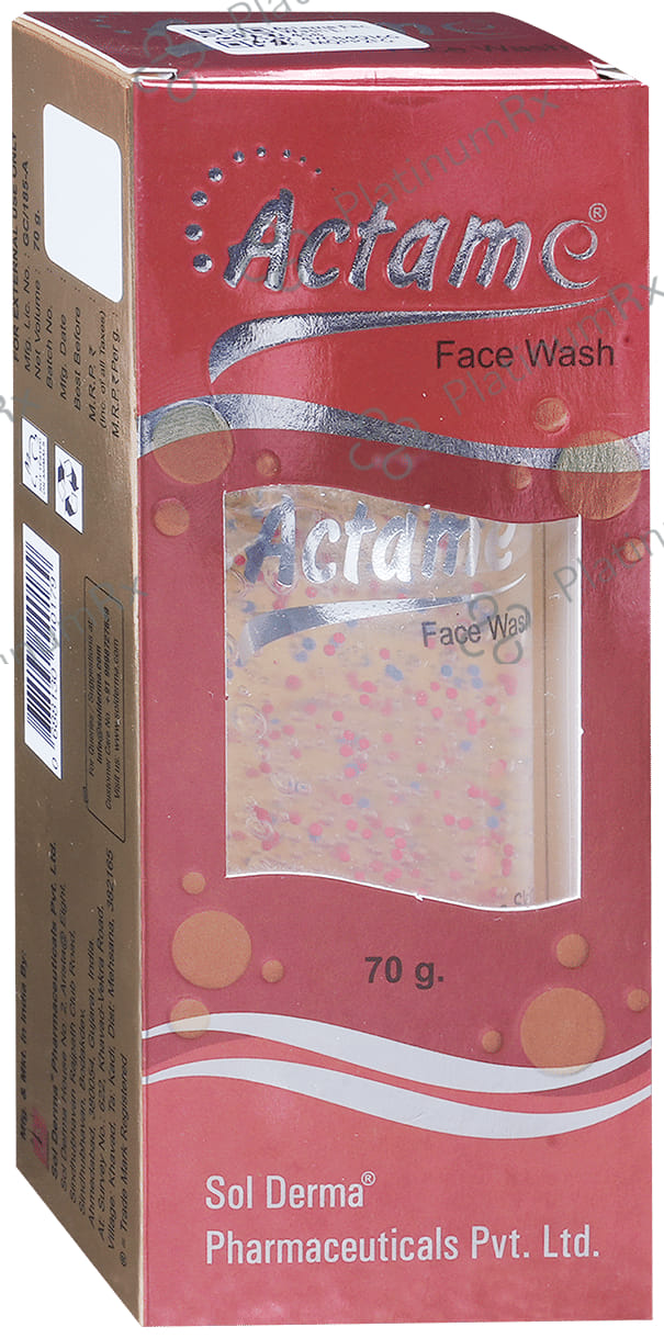 Actame Face Wash - For Acne Prone Skin 70 Face Wash