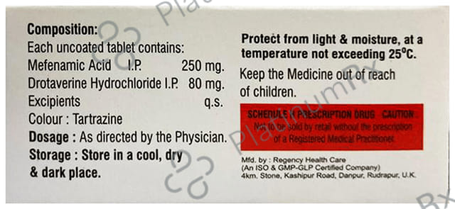 Drotyfast M 80/250mg Tablet 10