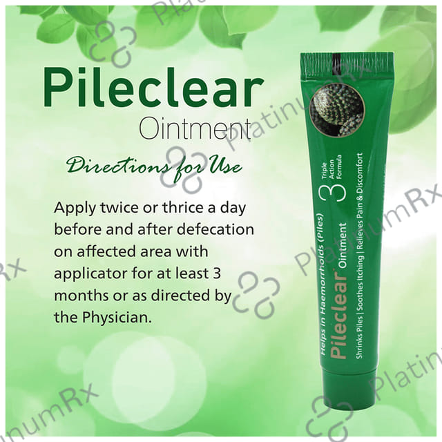 Pileclear Ointment (25gm Each) 2 Tubes