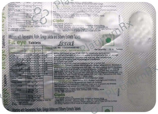 Fit Eye Tablet 10s