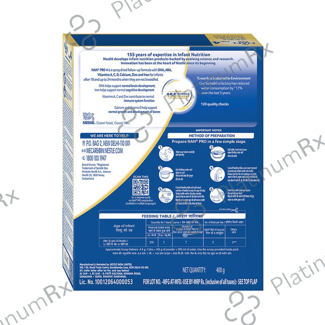 Nan Pro 4 Full Form Refill Powder 400gm