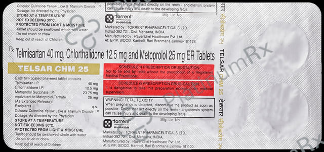 Telsar CHM 12.5/25/40mg Tablet 10s