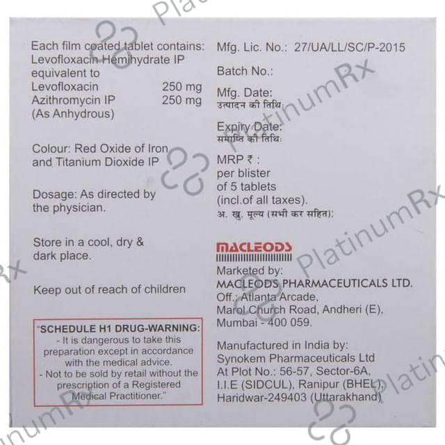 Levomac AZ 250 Tablet