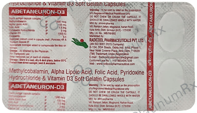 Abetaneuron D3 Soft Gelatin Capsule 10s