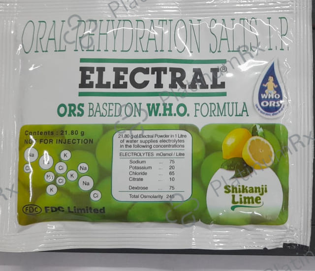 Electral ORS Lime Flavour Powder 21.8gm