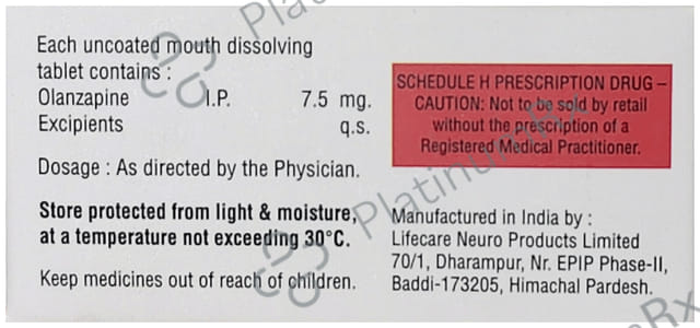 Olaquiz 7.5mg Tablet MD