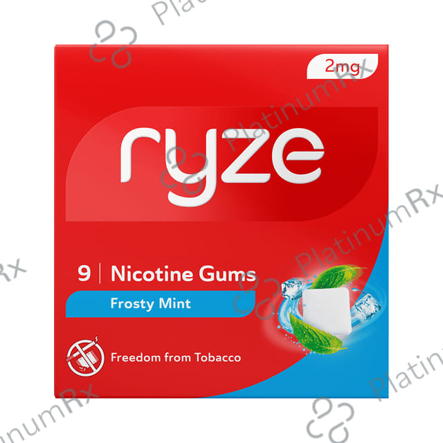 Ryze Nicotine 2mg Frosty Mint Gum 1x9s