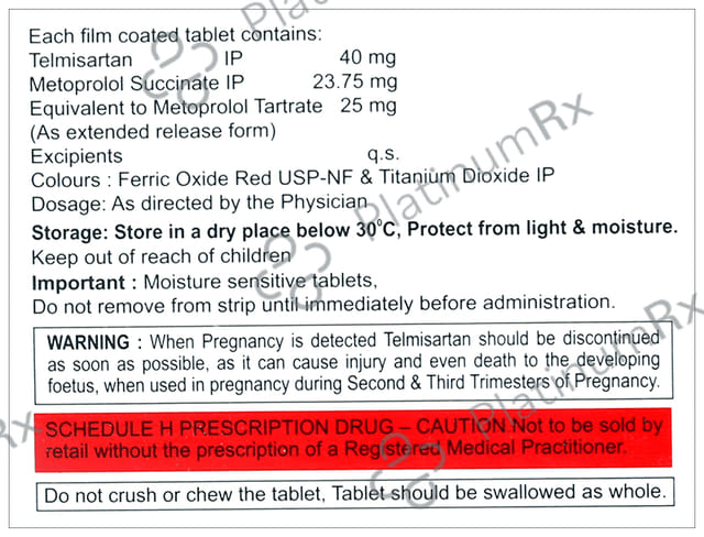 Dansartan MT 25/40mg Tablet ER 10s